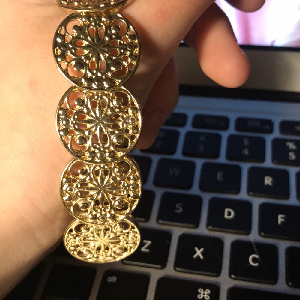 Gold coin bracelet